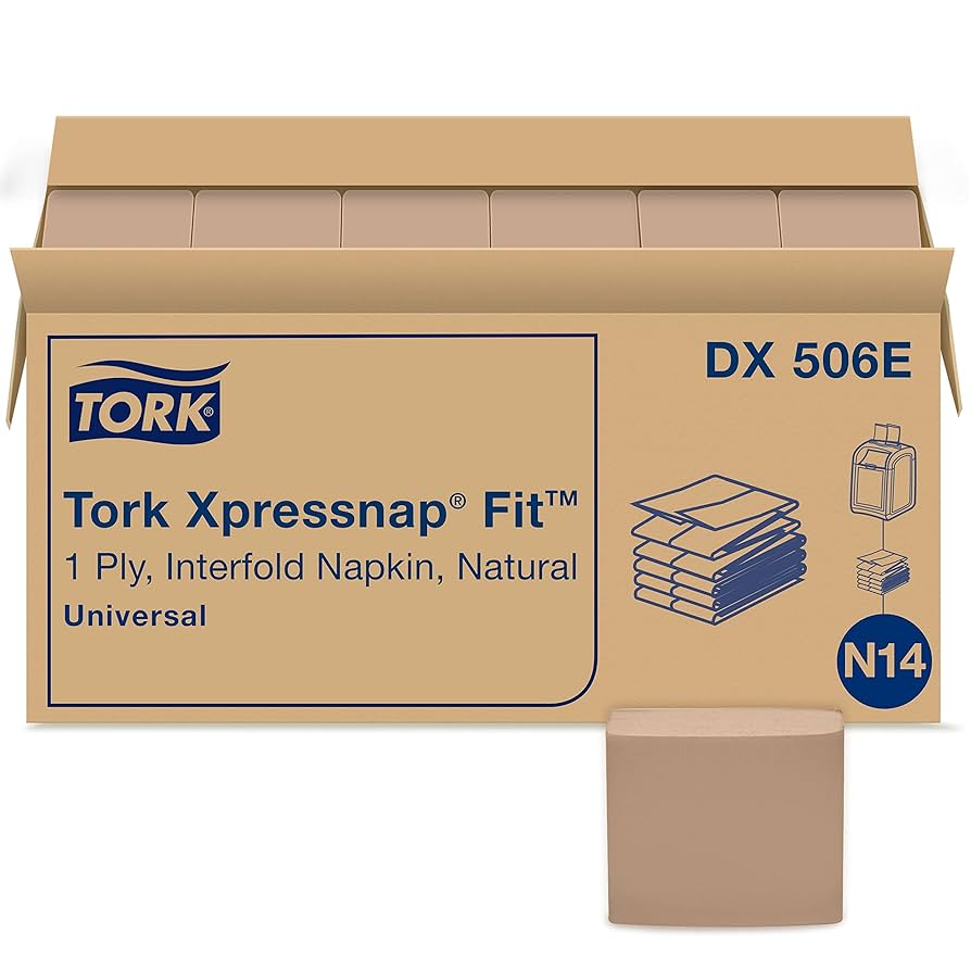 Dispenser Napkin, Universal, Natural, 1-Ply, Embossed, N14, 8.4" x 6.5", 240/pk, 36 pk/cs (72 cs/plt)