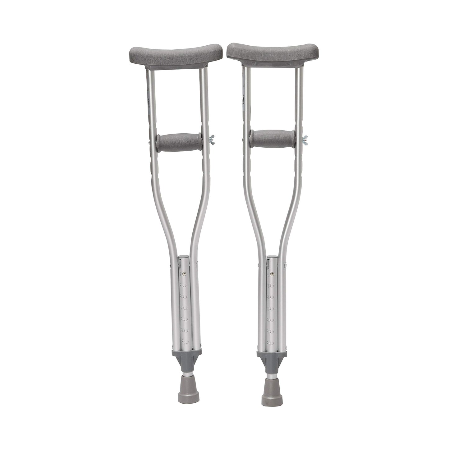 Crutch Axillary, Push Button, Adjustable, Aluminum, Child, 4' 0" - 4' 6", 300 lb Capacity, 8 pr/cs (Continental US Only)