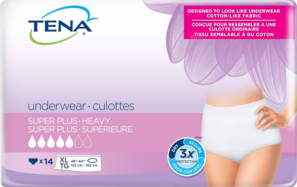 Protective Underwear, Women, X-Large, 48" - 64" Hip Size, White, 14/pk, 4 pk/cs (Continental US Only)