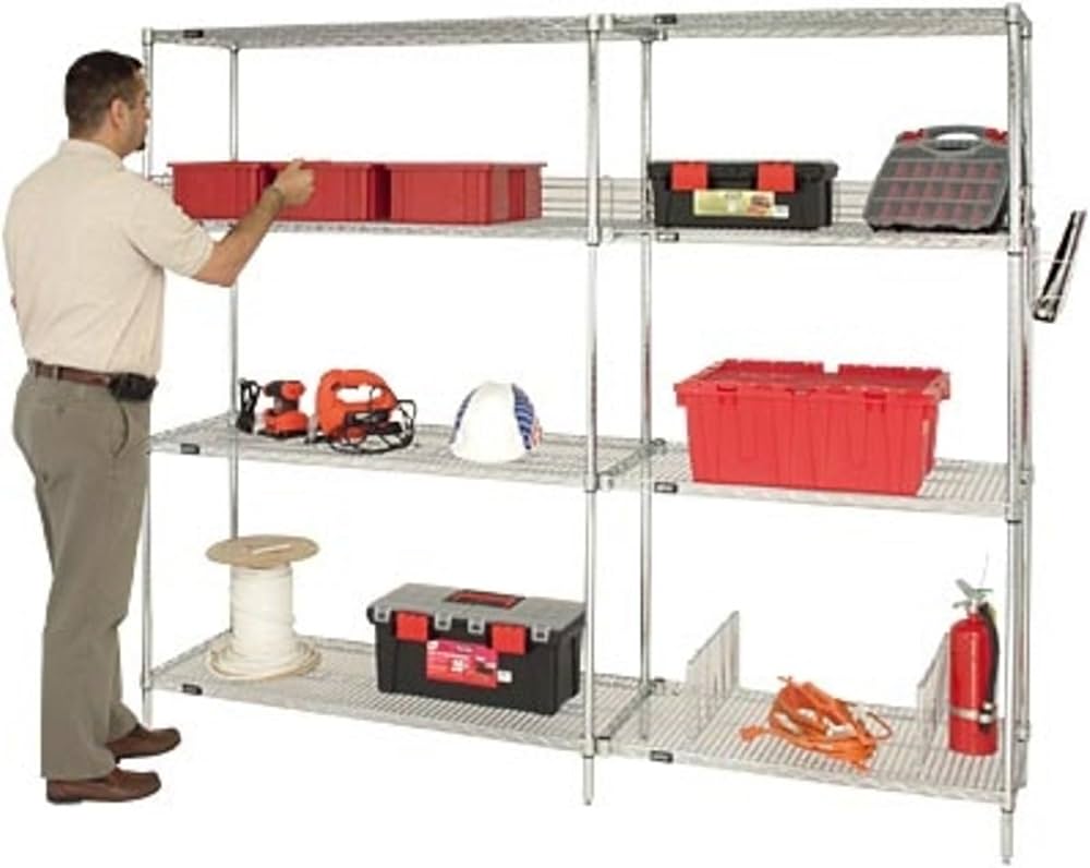 Post, w/Leveling Legs, 63"H, Numbered Grooves in 1" Increments, Includes (1) W-PLI & (1) W-PLB, Chrome Plated Finish, NSF, Quantum Model No. P63C (DROP SHIP ONLY)
