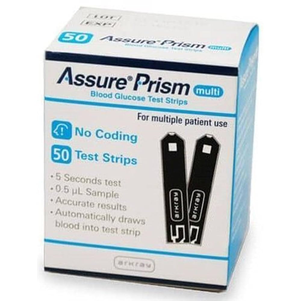 Assure Prism Multi Blood Glucose Test Strips, Auto Code, 50 strips/bx, 12 bx/cs (For Long Term Care Facilities Only) (US Only)