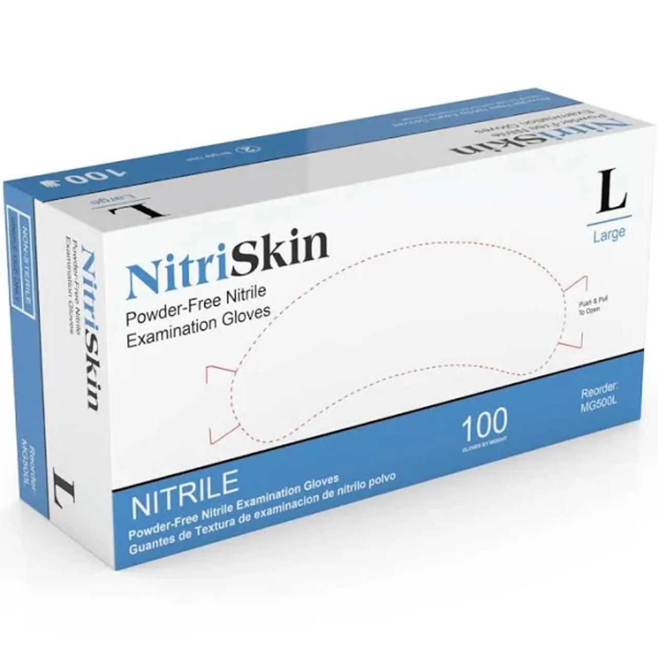 Exam Glove, Nitrile, X-Small, Powder-Free, 5ml Chemo & Fentayl Tested, Blue, 100/bx, 10 bx/cs