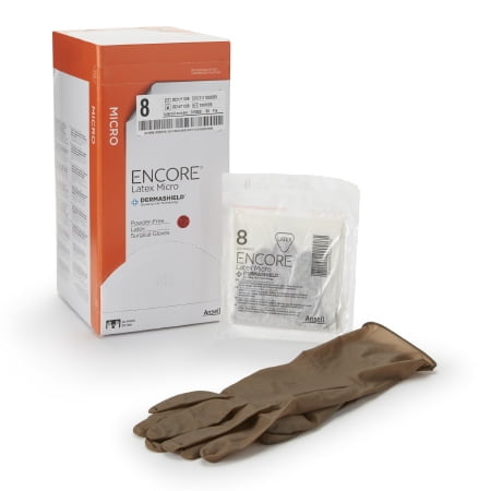 Encore Micro Glove, Size 8.0, Powder-Free, Latex, 50 pr/bx, 4 bx/cs (US Only) (For Sale to Authorized NovaPlus Customers Only)