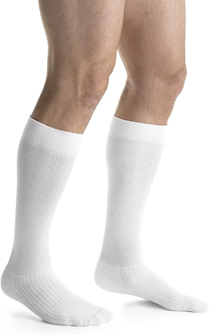 Compression Sock, Knee High, 20-30 mmHG, Closed Toe, Cool White, Medium (Continental US Only)