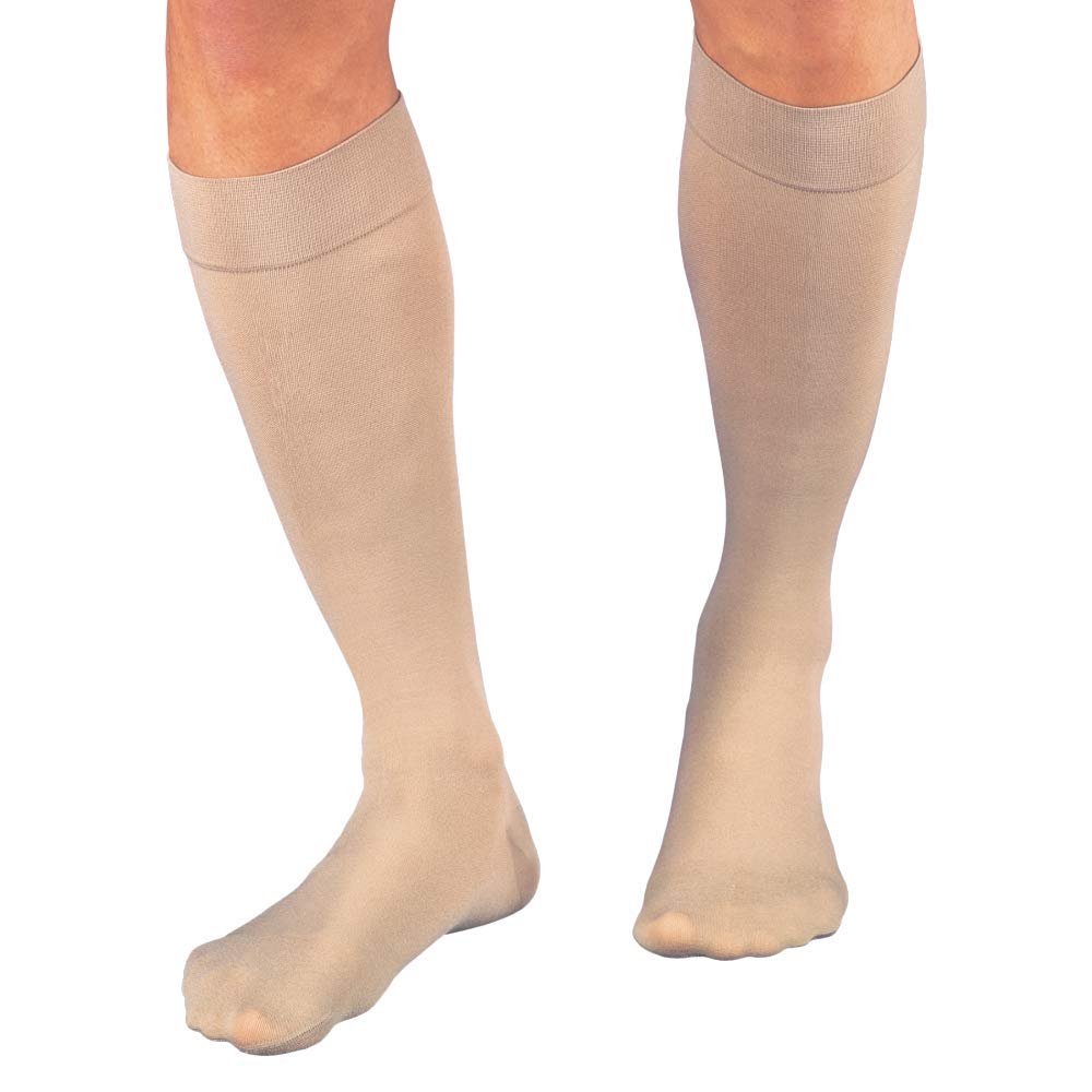 Compression Stocking, Knee High, 30-40mmhg, Large, Beige, Closed Toe, 1/pr (Continental US Only)