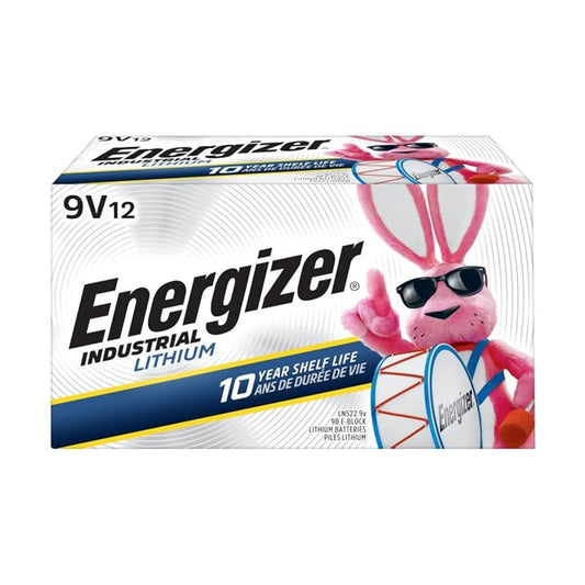 Energizer LN522 Industrial 9V Lithium Display Pack, 1/ea, 12ea/pk, 4pk/cs (Item is considered HAZMAT and cannot ship via Air or to AK, GU, HI, MP, PR, VI)