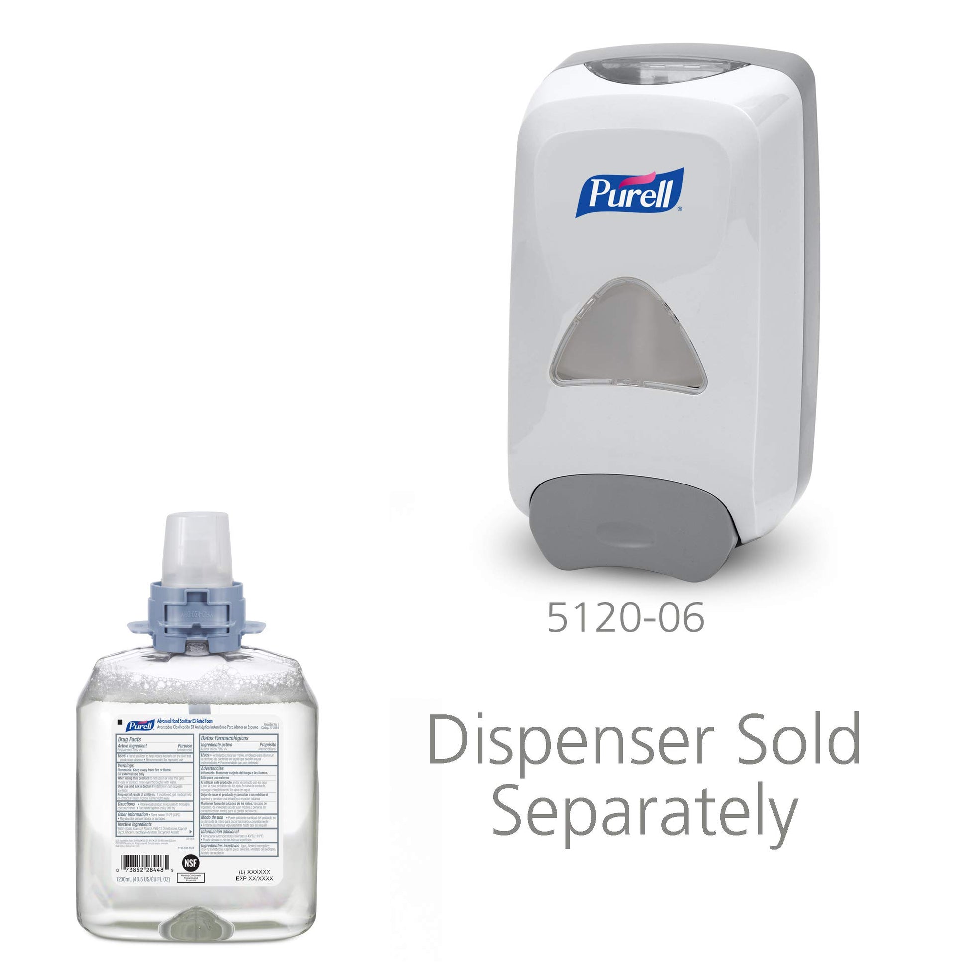 E3 Foam Hand Sanitizer, 1200mL, FMX-12, 4/cs (Item is considered HAZMAT and cannot ship via Air or to AK, GU, HI, MP, PR, VI)