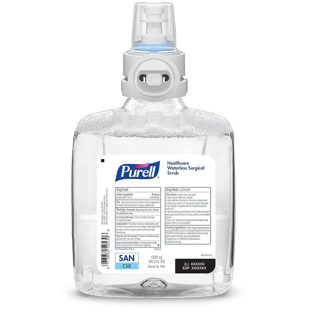 Healthcare Waterless Surgical Scrub, 1200 ml, Clear, 2/cs (Item is considered HAZMAT and cannot ship via Air or to AK, GU, HI, MP, PR, VI)
