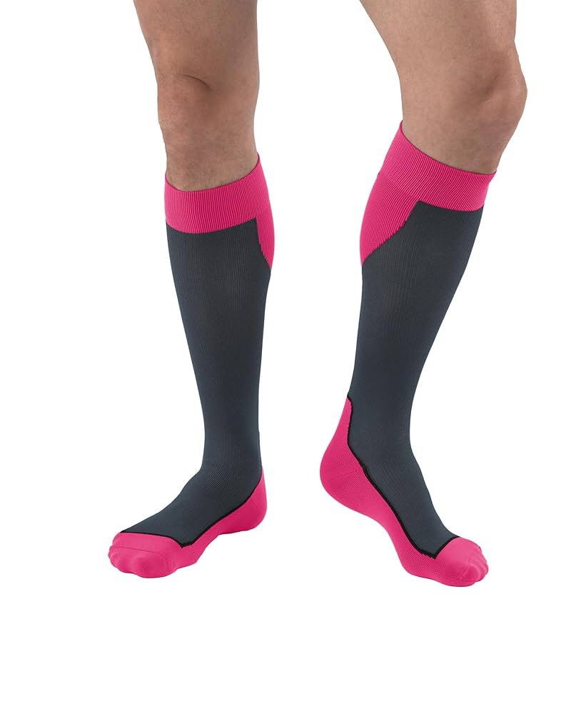 Sport Sock JOBST, 20-30mmhg, Knee High, Large, Pink, Closed Toe, 1/pr (Continental US Only)