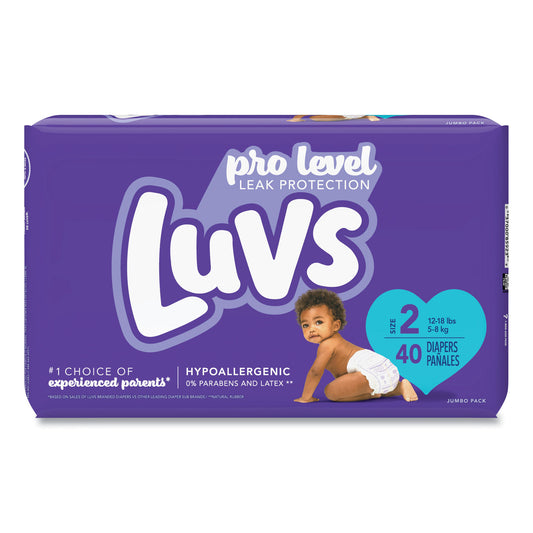 Diapers, Luvs Jumbo Pack, Size 2, 40/pk, 2pk/cs