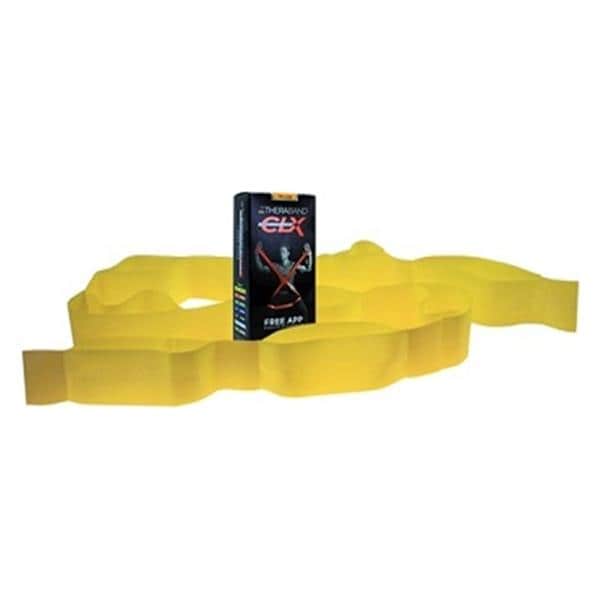 Resistance Band, Consecutive Loops, 5' Pre-cut Individual Bands, Yellow/ Thin, Latex-Free (LF), 12/cs (091301) (US Only) (Part Number Change COMING SOON)