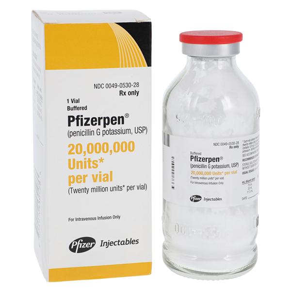 Pfizerpen (Buffered), 20 MU Vial (Rx) (Item is Non-Returnable) (We must have your Wholesale Drug License on File before shipping this product) (US Only, Excluding IN and ND)