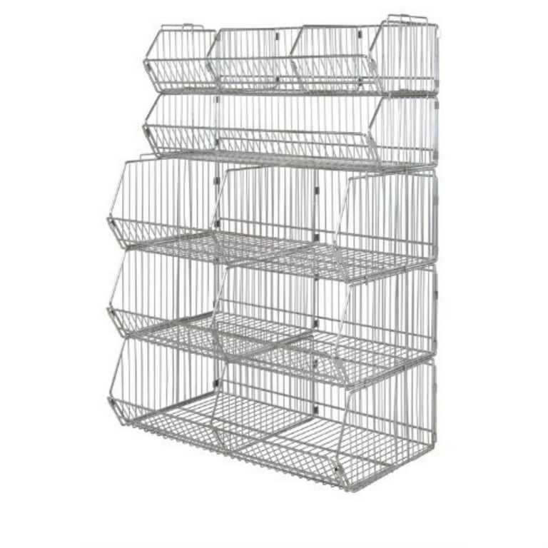 Modular Shelf Basket, 20"W x 36"L x 9"H, Chrome (DROP SHIP ONLY)