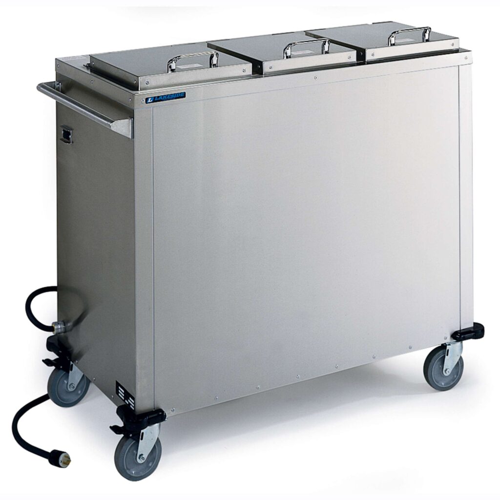 Mobile Plate Dispenser, NSF, Convection Heated, Three Stack for 7" to 10.25" Round Plates, 43.44" L x 23.75" W x 42.75" H (DROP SHIP ONLY)