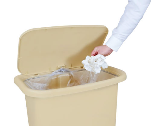 Waste Mate Plastic Waste Receptacle, 8 Gallon, Beige (DROP SHIP ONLY)