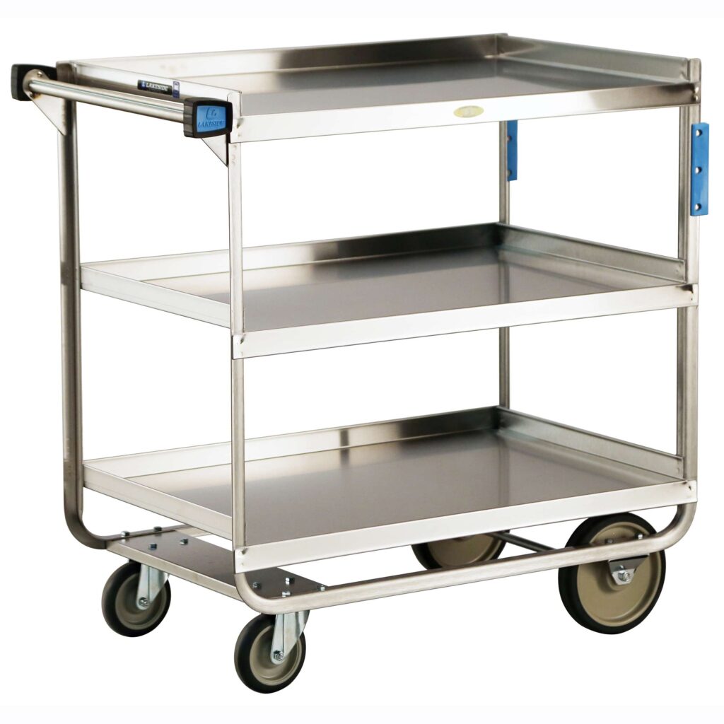 Heavy Duty Cart, 3 Shelves, 22 3/8"W x 54 5/8"L x 37"H, 21" x 49" Shelf, 11 3/8" Clearance (DROP SHIP ONLY)