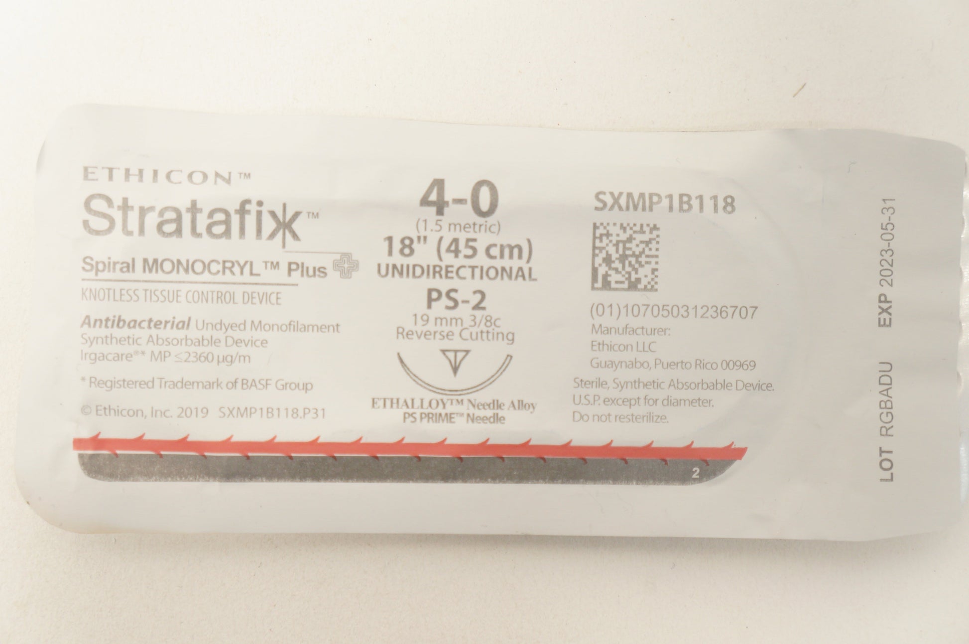 2-0 15cm STRATAFIX Spiral MONOCRYL  Plus Undyed  CT-2,12/bx (Continental US Only)