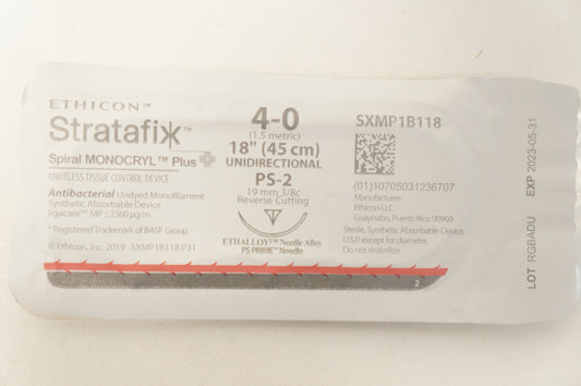 2-0 15cm STRATAFIX Spiral MONOCRYL  Plus Undyed  CT-2,12/bx (Continental US Only)