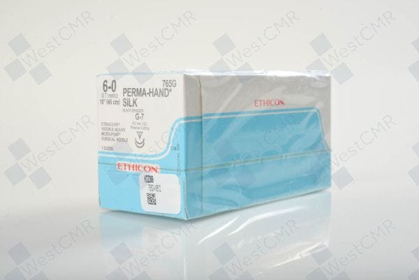 Suture, Micropoint Reverse Cutting, Size 6-0, 18", Black Braided, Needle G-7,G-7, _ Circle, 1 dz/bx (Continental US Only)