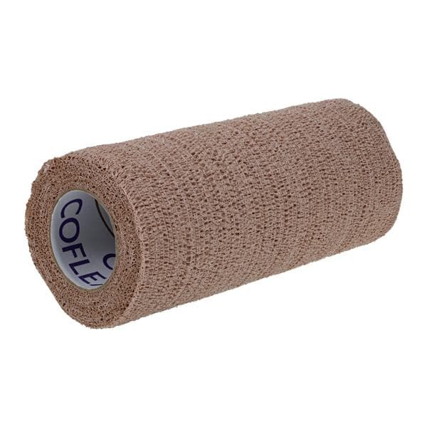 Self-Adherent Wrap, 6" x 5 yds, Tan, Hand Tear, Latex Free (LF), Sterile (ST), 12 rl/cs