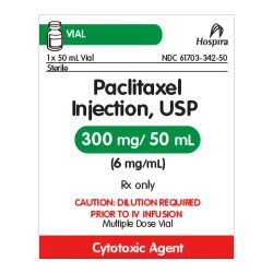 Paclitaxel Injection, USP, 6 mg/ml, 50 ml Vial, Multiple Dose, Onco-Tain Glass Fliptop Vial (Rx) (Item is Non-Returnable) (We must have your Wholesale Drug License on File before shipping this product) (US Only, Excluding IN and ND)