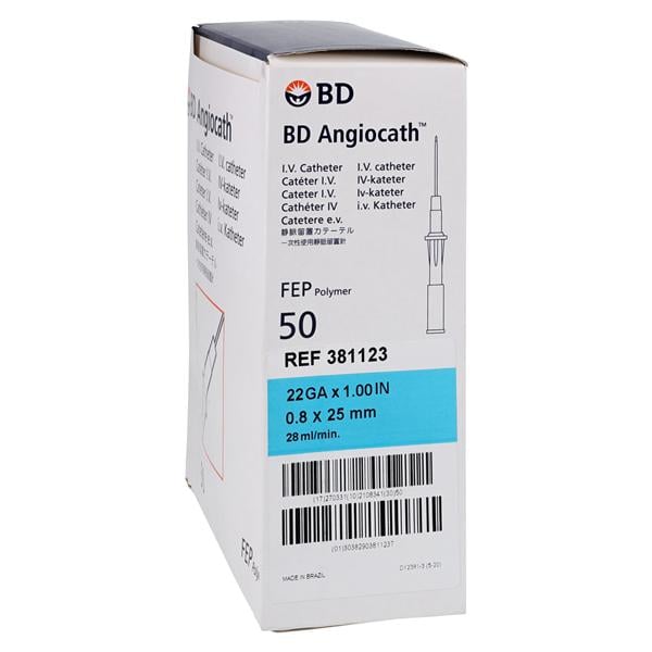 IV Catheter, 22G x 1.16", 50/bx, 4 bx/cs (Continental US Only) (Drop Ship Requires Pre-Approval)