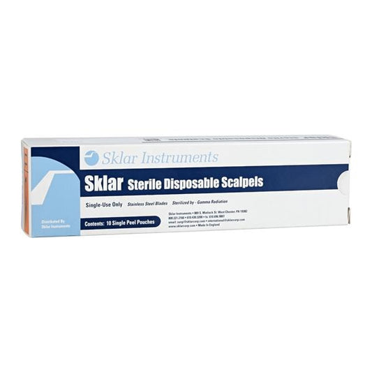 Disposable Scalpel #11, Sterile, 10/bx