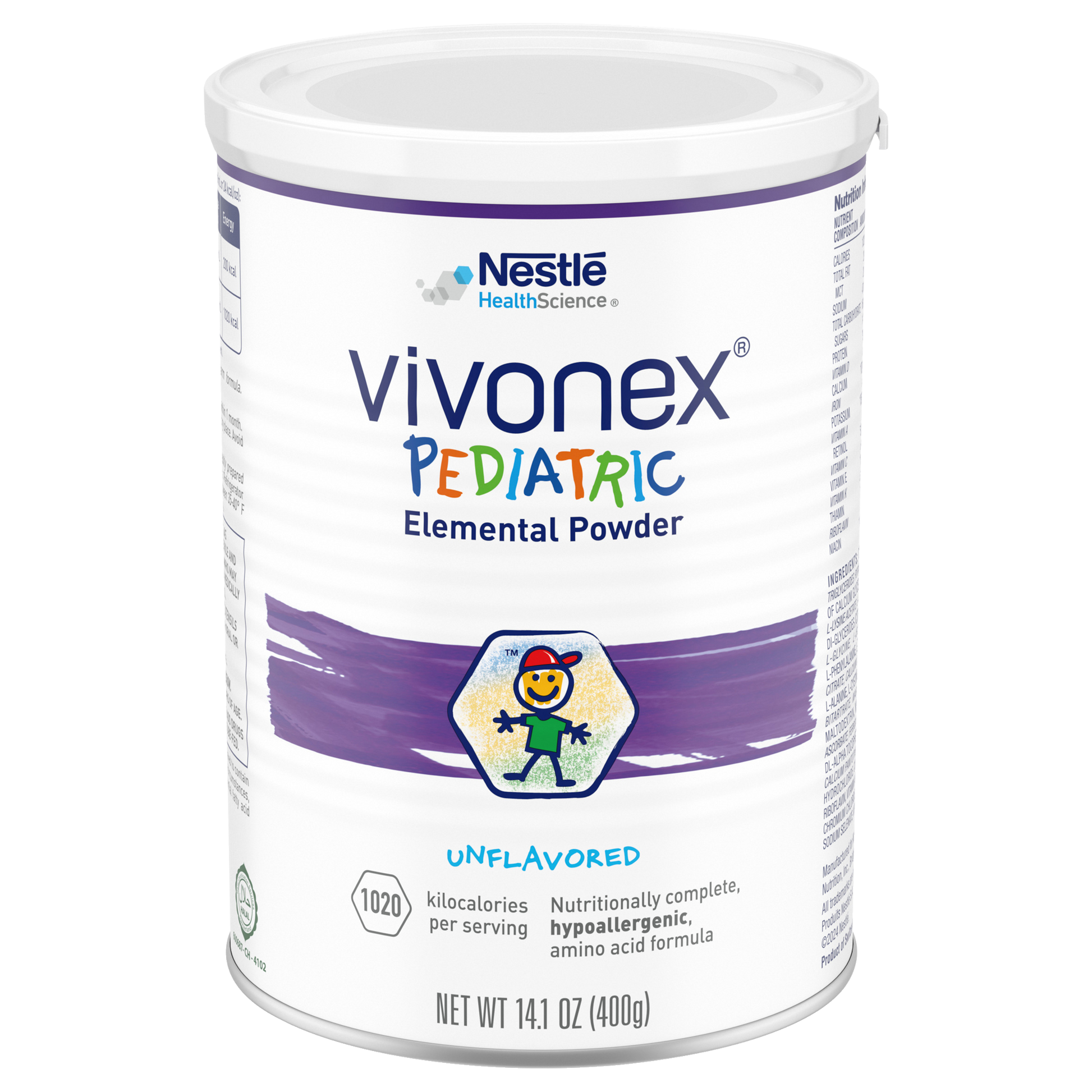 Vivonex Pediatric, Unflavored, 400g Container, 6/cs