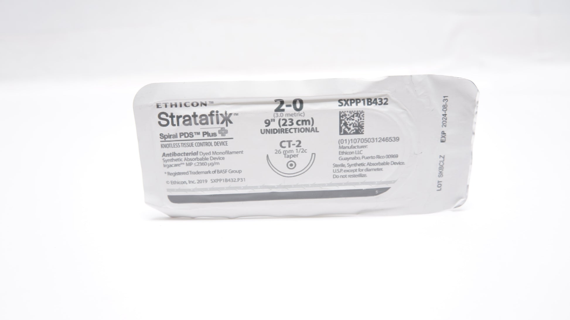 2-0 23CM STRATAFIX Spiral PDS Plus, CT-2, 12/bx (Continental US Only)