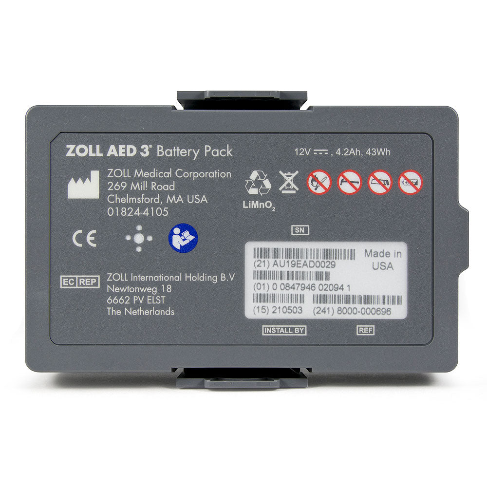 ZOLL AED 3 Battery Pack (Item is considered HAZMAT and cannot ship via Air or to AK, GU, HI, MP, PR, VI)