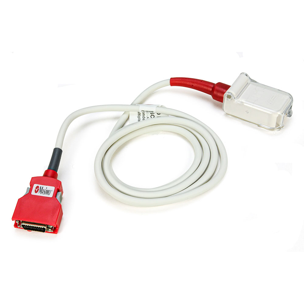Pulse OxPatient Cable: Masimo, SpO2, Rainbow, Reuseable