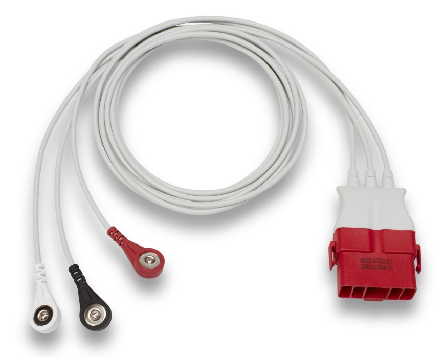 ECG Cable, OneStep, 3-Lead, AHA (3-Lead ECG Only)