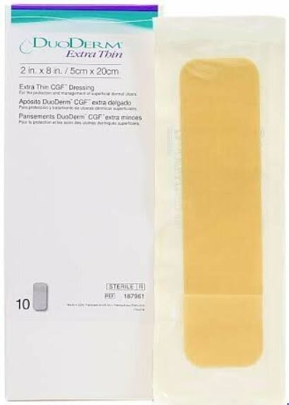 Hydrocolloid Dressing, Rectangle, Beige, 2" x 8", 10/bx (Continental US Only)
