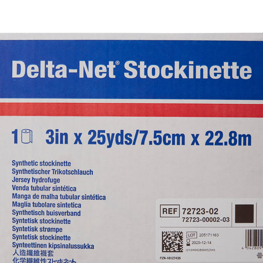 Delta-Net Stockinette, Synthetic, 3" x 25yd, Black, Non-Sterile, 2/cs (Continental US Only)