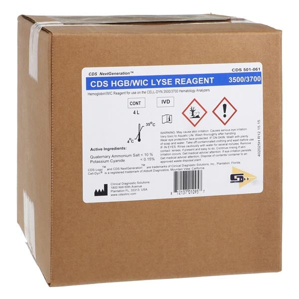 Hgb/ WIC Lyse Reagent, For Use with Abbott Cell-Dyn 3500 & 3700 (Item is Non-Returnable) (US Only) (DROP SHIP ONLY)