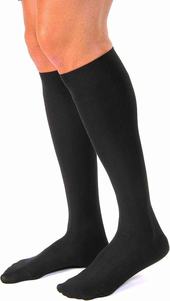 Sock, Knee High, 30-40 mmHG, Closed Toe, Black, Large, Tall (Continental US Only)