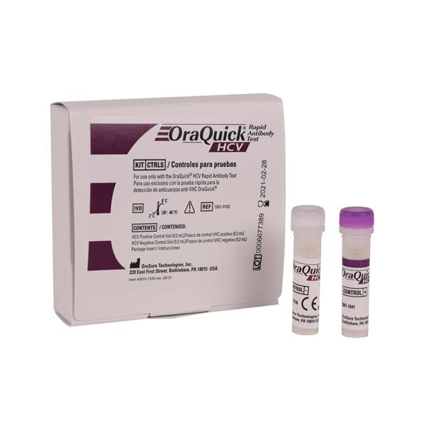 OraQuick HCV Control Solutions Kit, Includes: HCV Positive Control HCV Negative Control and Package Inserted