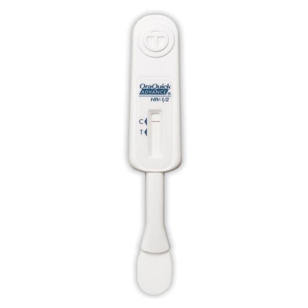 OraQuick Advance HIV Rapid Test Kit, 20 minute Results, CLIA Waived, 100 Test Count Packaging Includes: (100) Dividing Pouches w/ (1) Test Device, (1) Absorbent Pack, (1) 1mL Developer Solution Vial, (10) Reusable Test Stands, (100) Specimen Collection Loops, (100) Subject Information Phamphlets, (1) Package Insert, (1) Customer Letter (US Only)