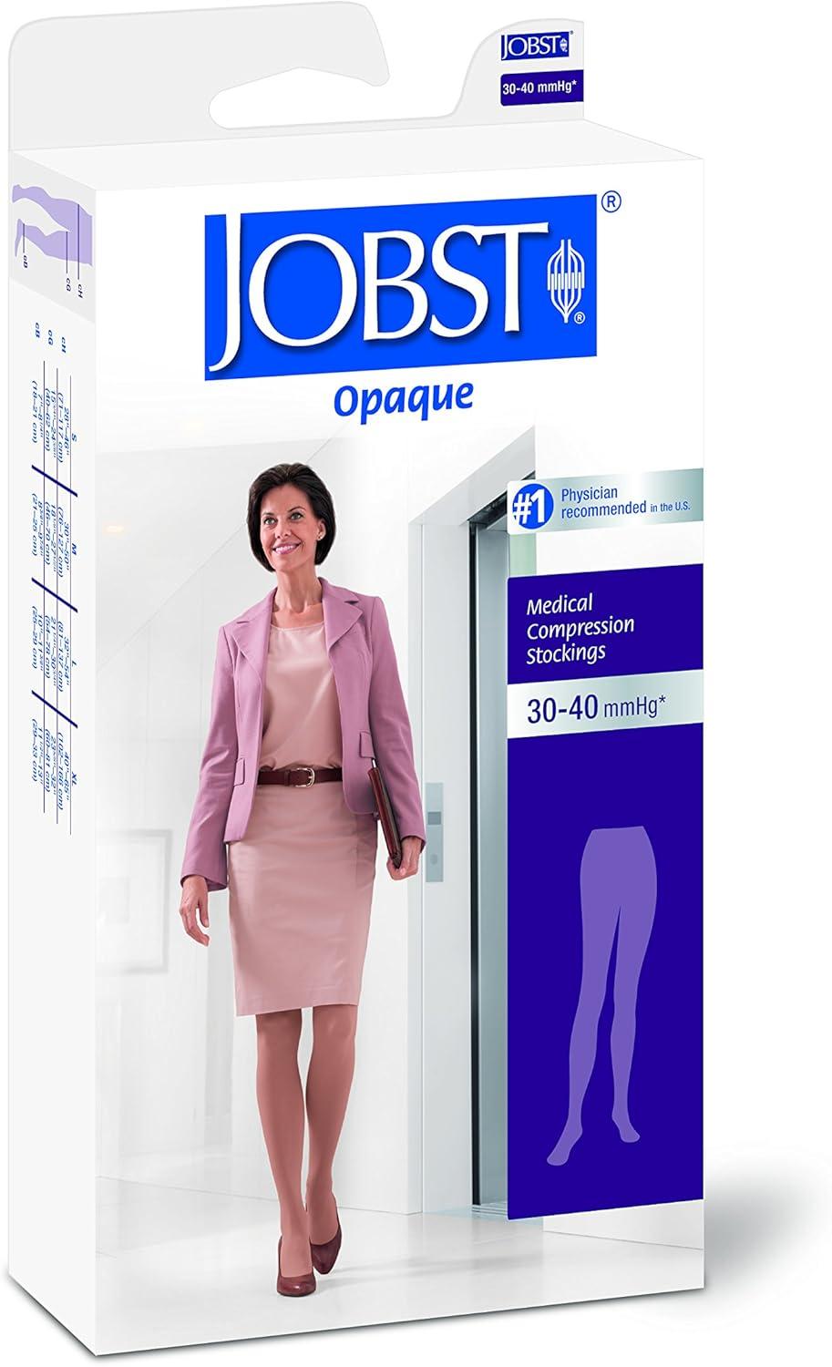 Compression Hose, Waist High, 30-40 mmHG, Closed Toe, Classic Black, X-Large (Continental US Only)
