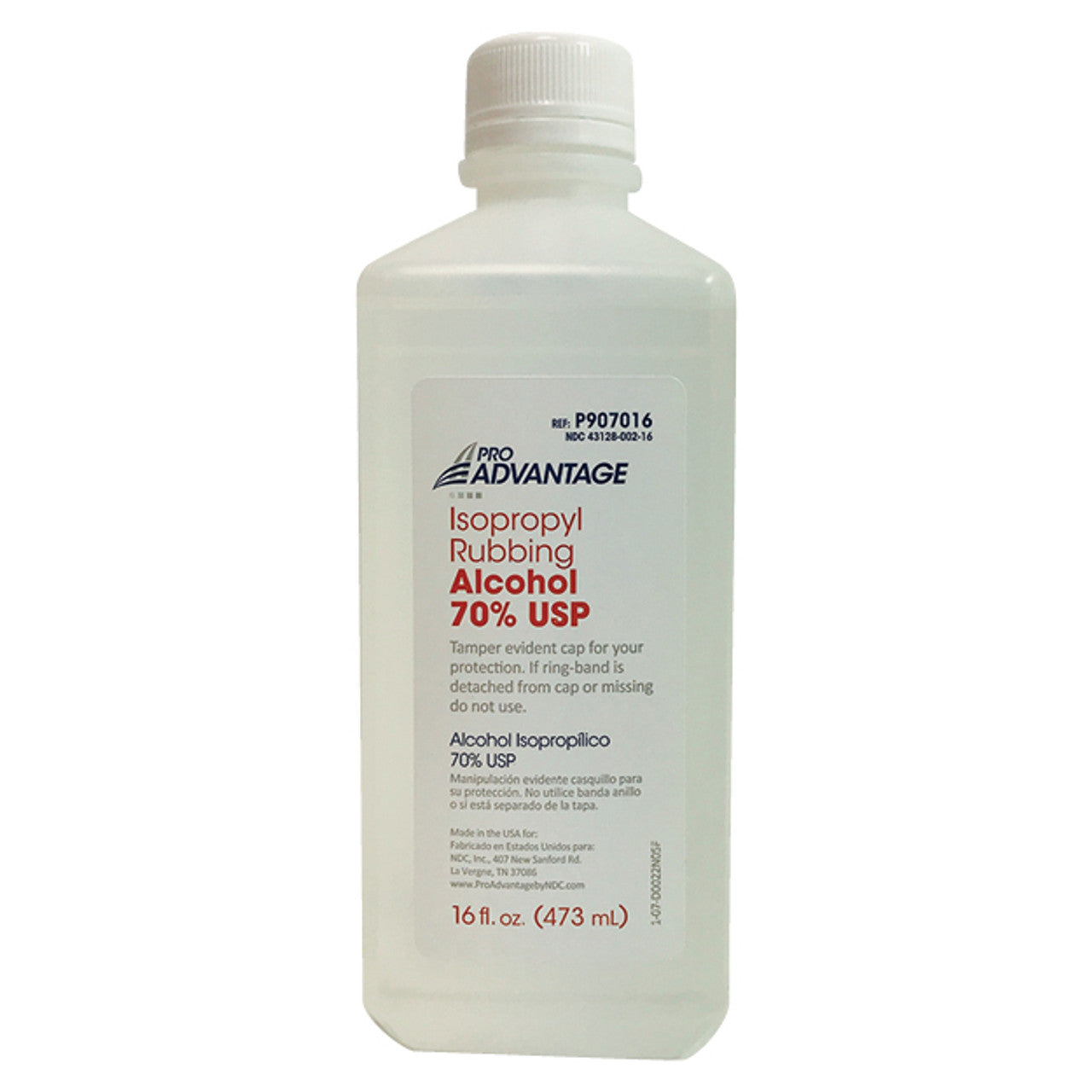 Isopropyl Rubbing Alcohol 70%, 16 oz, 12/cs (176 cs/plt) (Not Available for sale into Canada) (Item is considered HAZMAT and cannot ship via Air or to AK, GU, HI, MP, PR, VI)