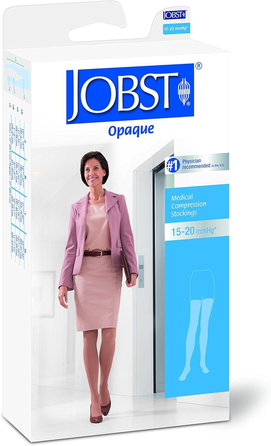 Compression Hose, Thigh High, 15-20 mmHG, Open Toe, Petite, Natural, Small (Continental US Only)