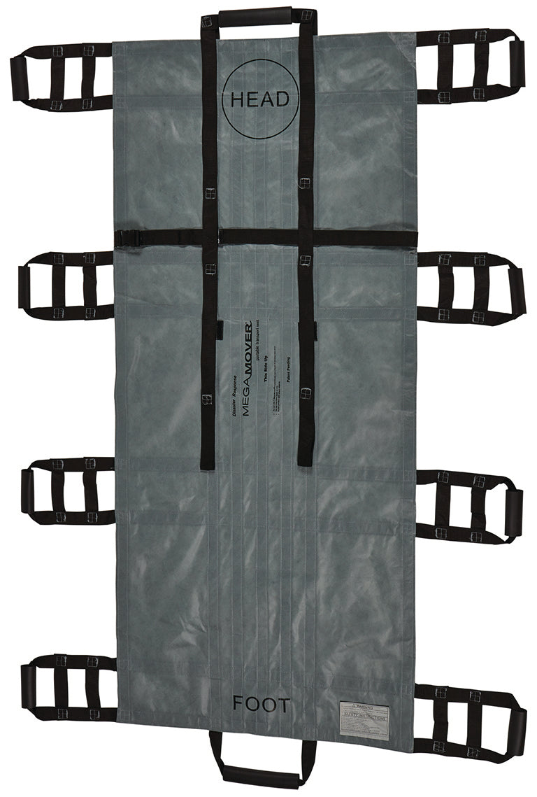 Transport Stretcher MegaMover Disaster Response, 32" x 72", Gray, 500 lbs Weight Capacity, Premium, 8/cs