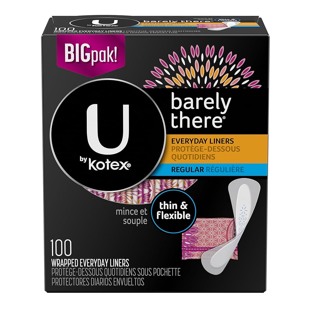 U by Kotex Liners, Supreme Thin, 100/pk, 5 pk/cs