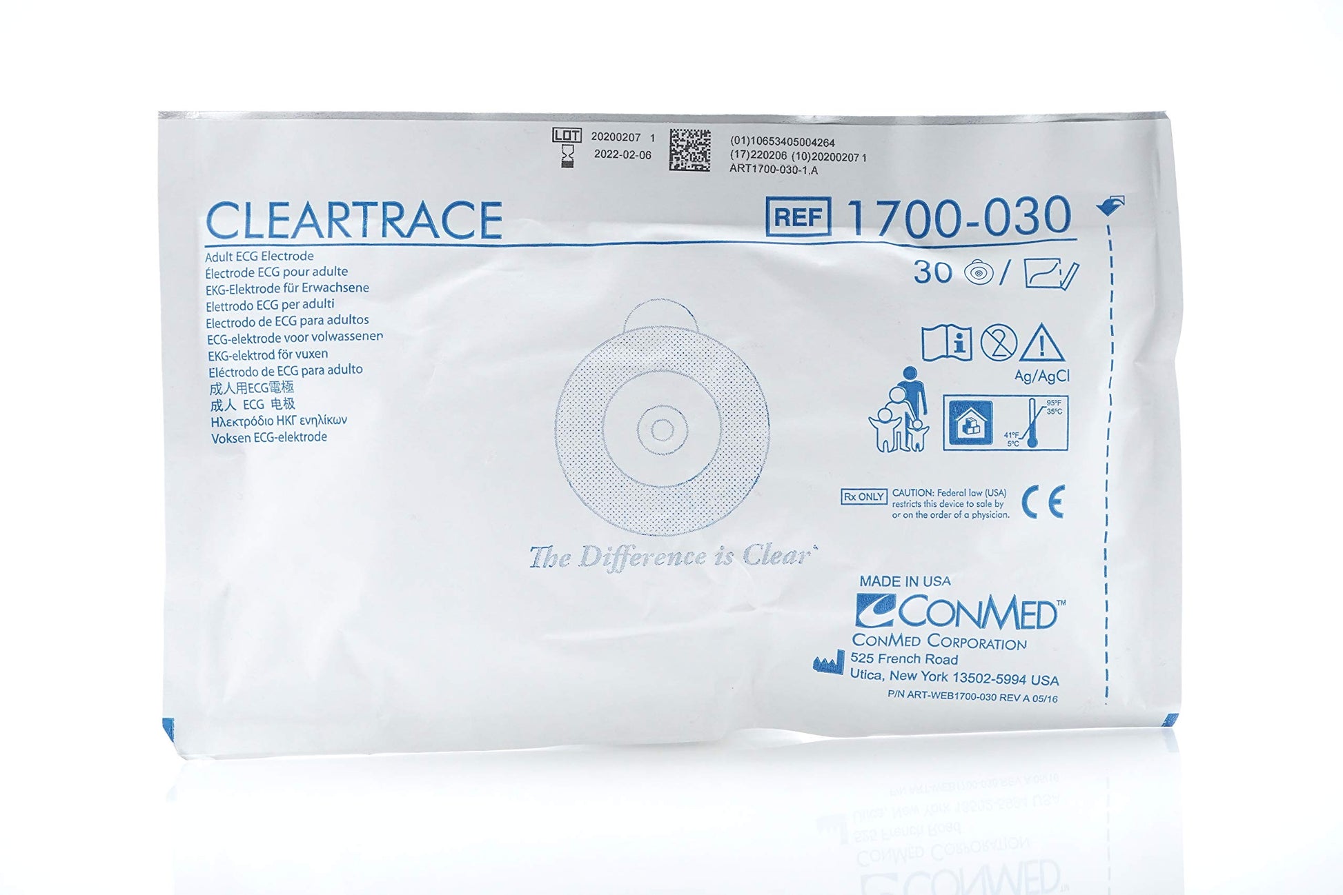 Electrode, 30/pouch, 20 pouches/cs