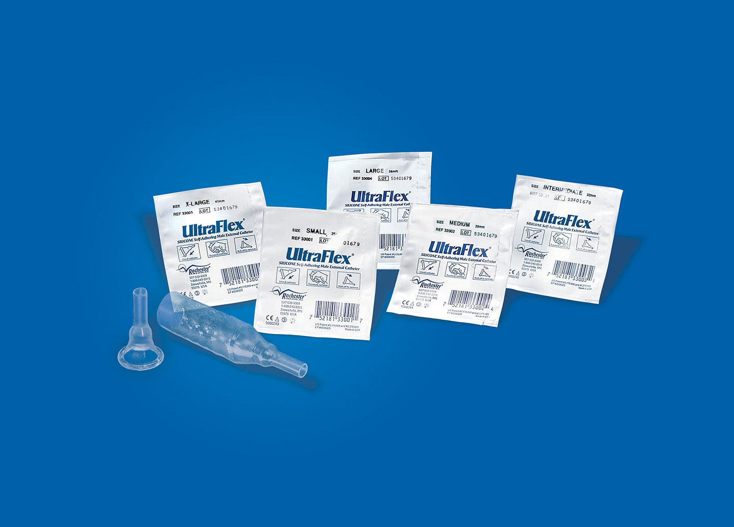 Male External Catheter, Self-Adhering, UltraFlex, Large, 36mm, 30/bx (US Only)