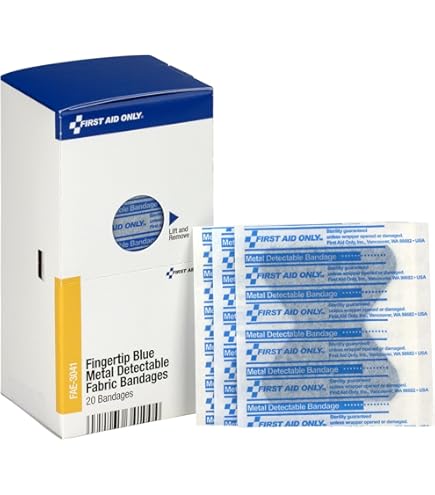 SC Refill, Includes: Blue Metal Detectable Fingertip Bandages, 20/bx (DROP SHIP ONLY - $150 Minimum Order)