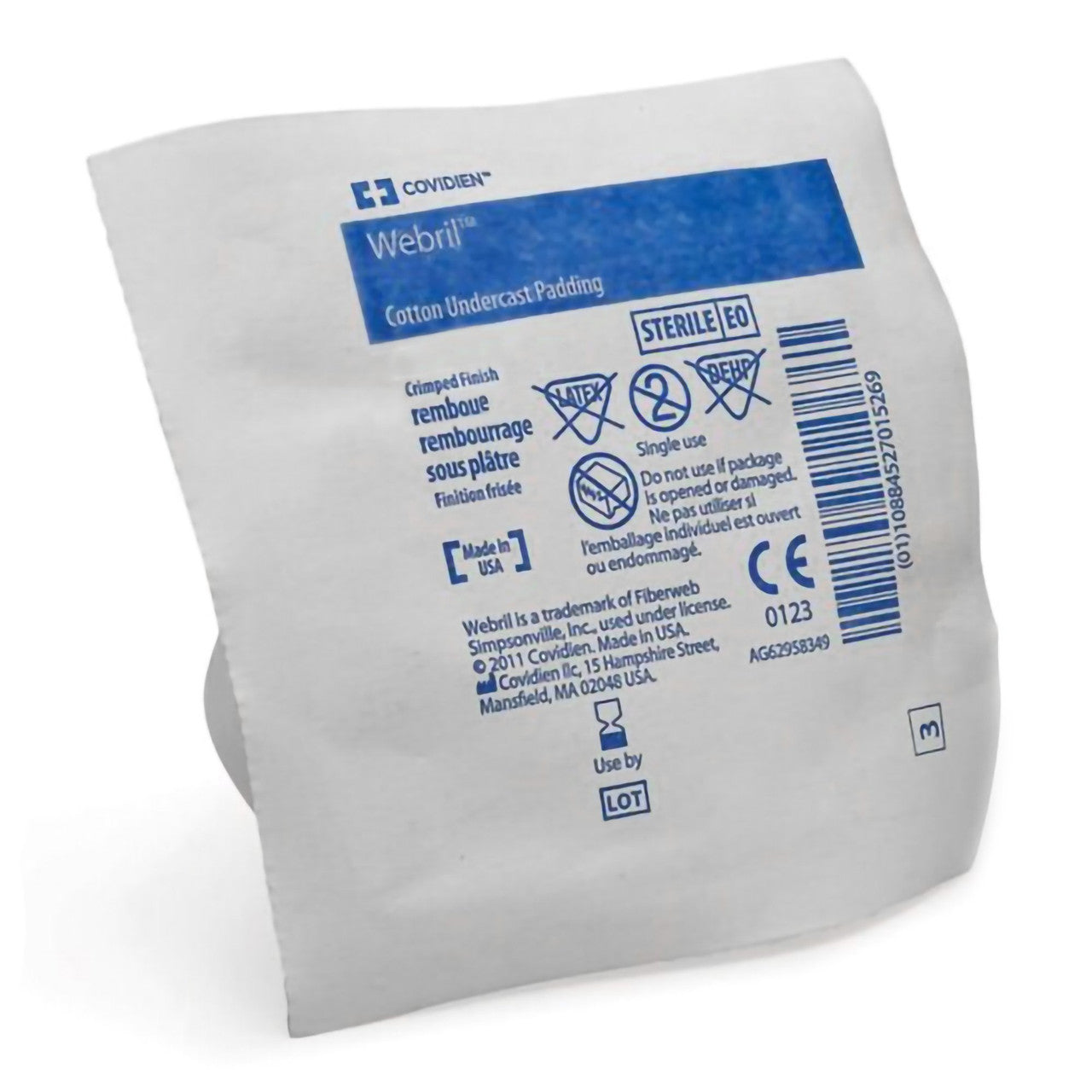 Webril Undercast Padding, Regular Finish, 3" x 4 yds, 50 rl/cs (Continental US Only)