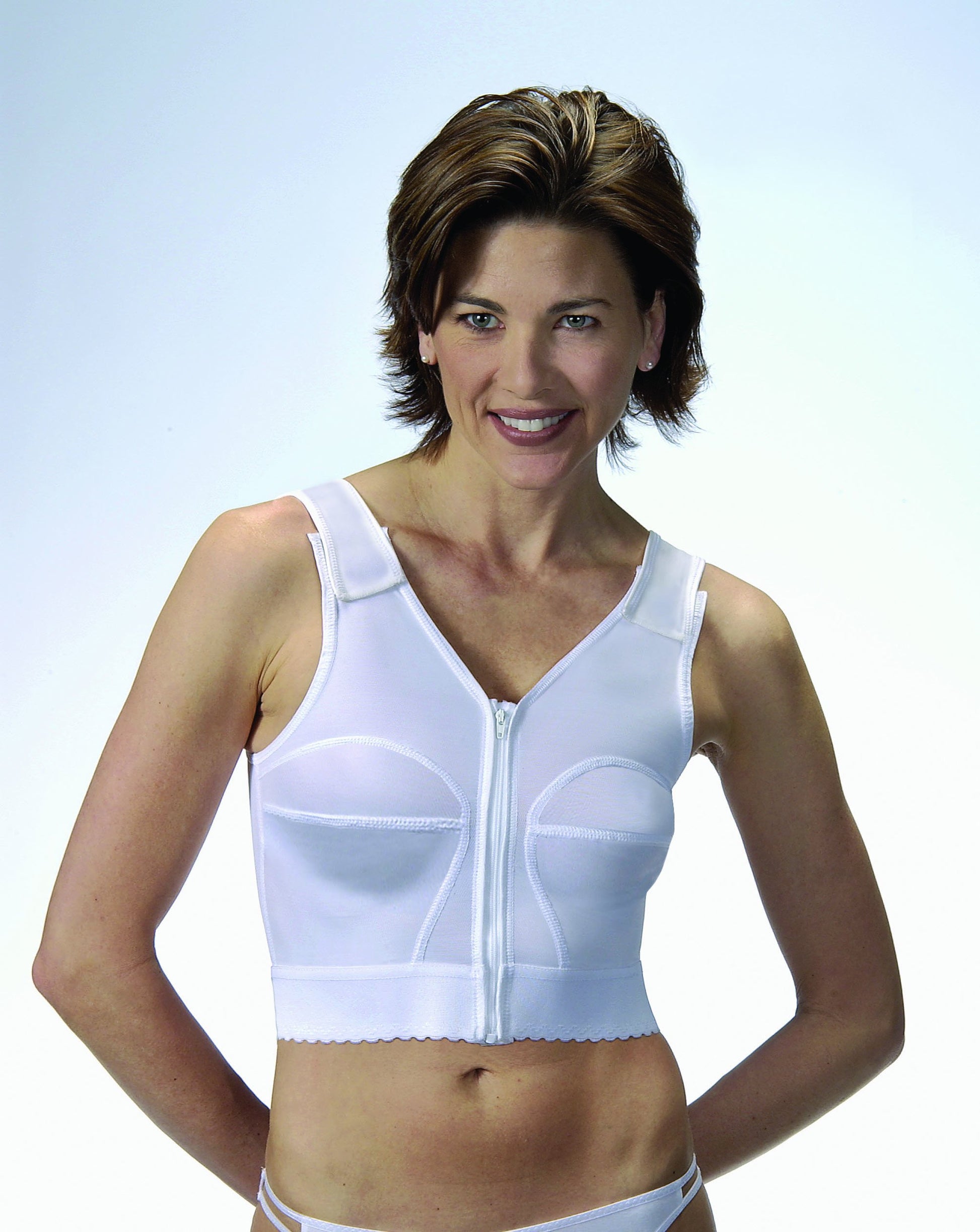Vest with Cups, Left, White, Size 4 (Continental US Only)