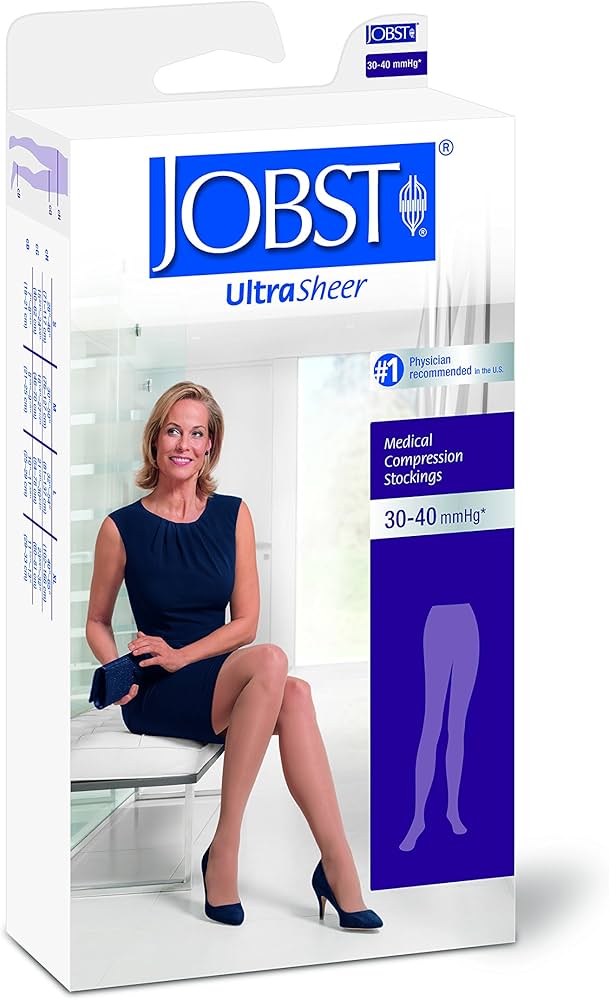 Compression Stocking, Waist High, 30-40 mmHG, Closed Toe, Anthracite, X-Large (Continental US Only)