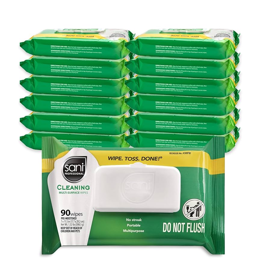 Table Cleaning Wipes, 80/pk, 12 pk/cs